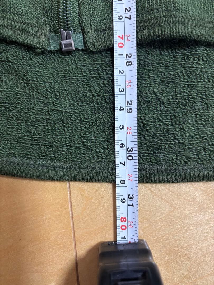 Woolpowerウールパワー ハーフジップニットセーター緑◆メンズS