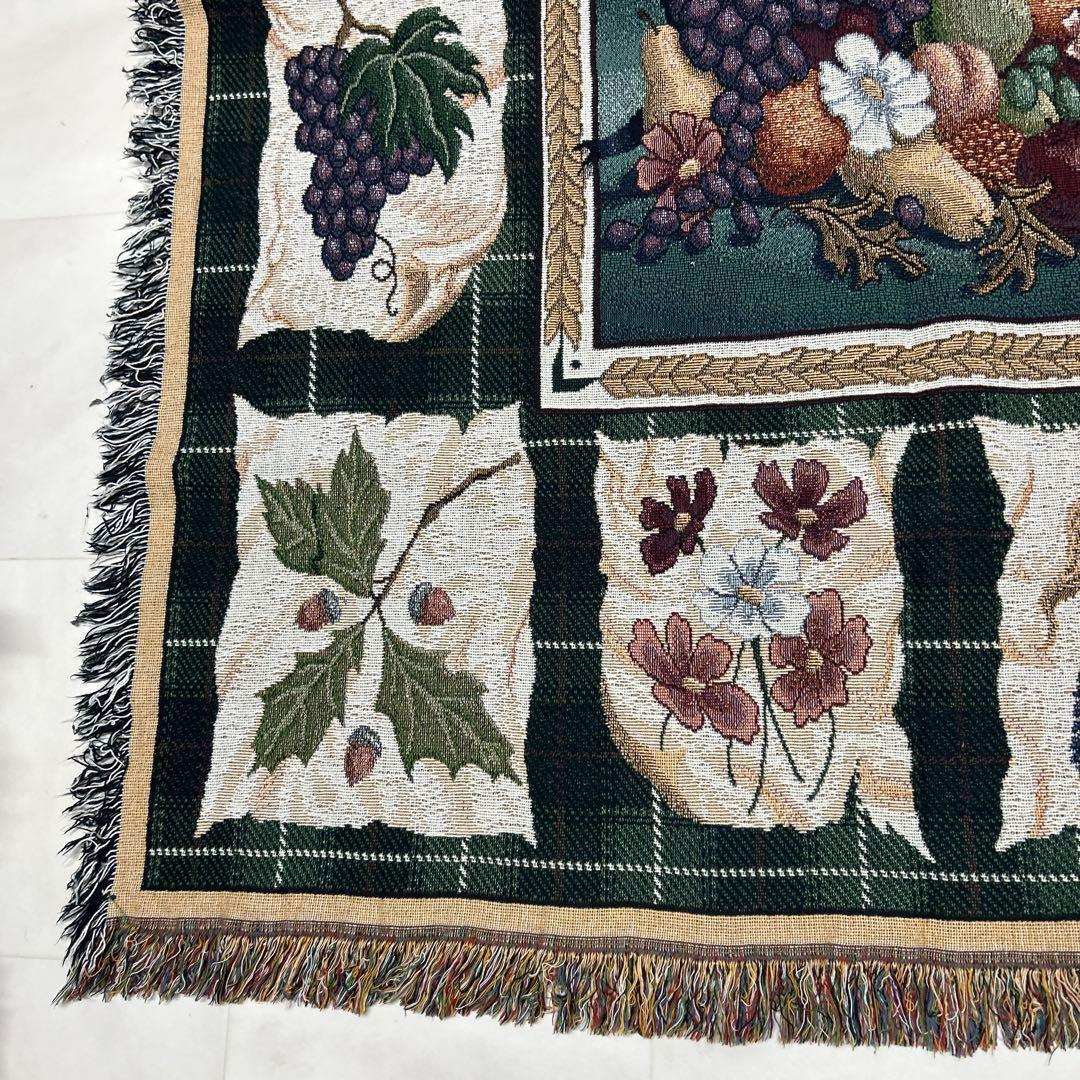 果物　野菜　マルチカバー　ソファーカバー　ヴィンテージラグ　172x132