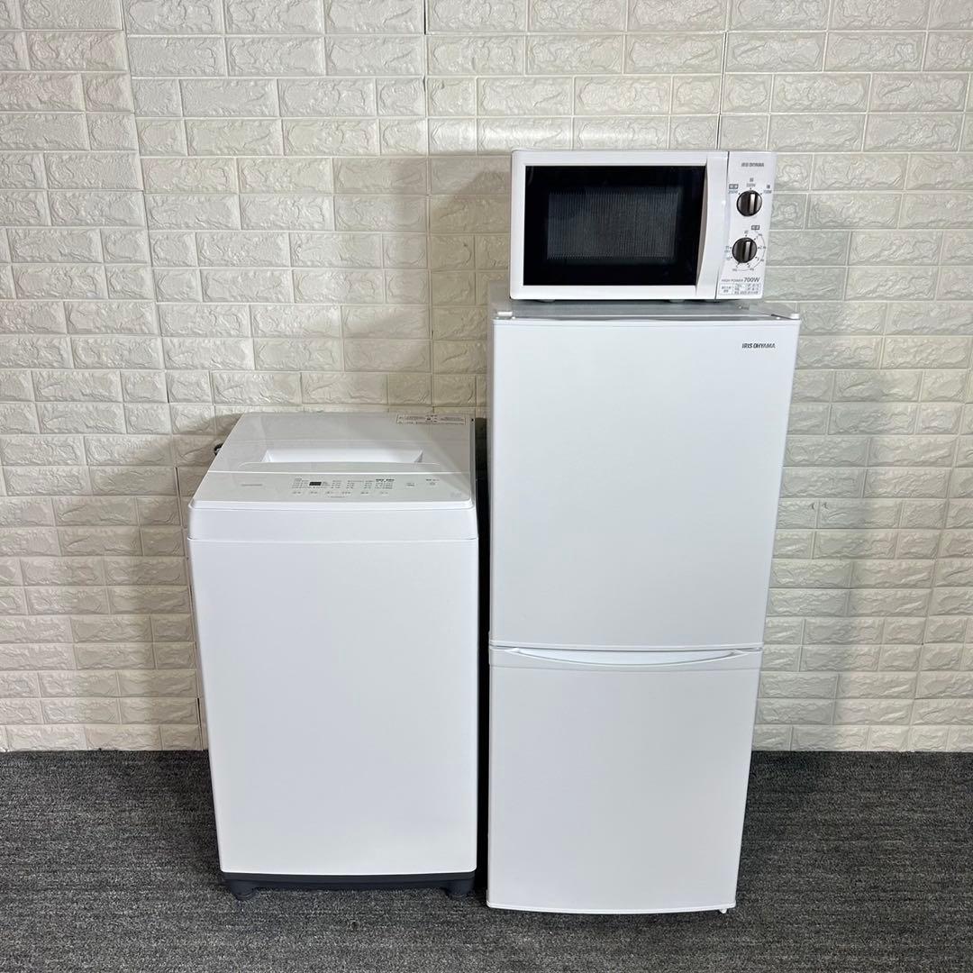アイリスオーヤマ 生活家電 3点セット 冷蔵庫 洗濯機 電子レンジ A071