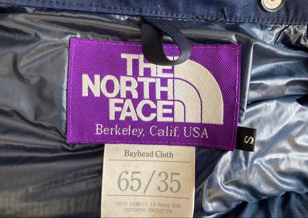 ノースフェイス　パープルレーベル フーデッドシェラベスト　ネイビー　サイズS
