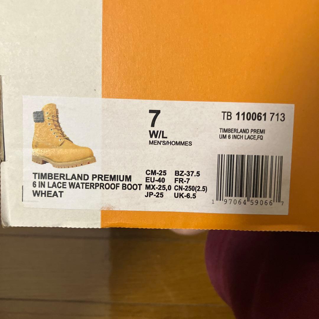Timberland 6インチ プレミアムブーツ 25 箱あり 新品