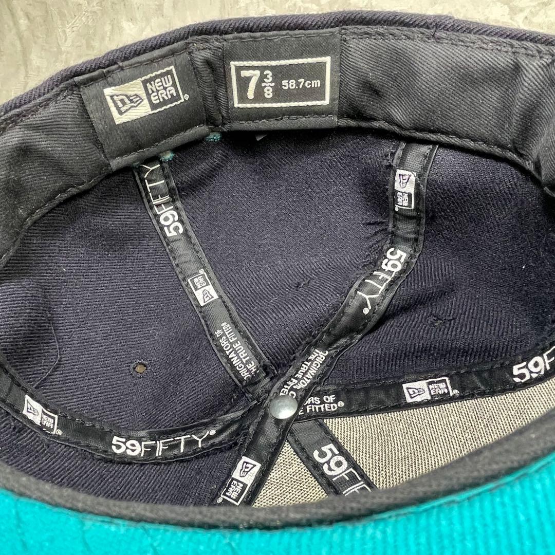 横浜ベイスターズ NEW ERA キャップ 旧ロゴ β ベータ 黒 ミント