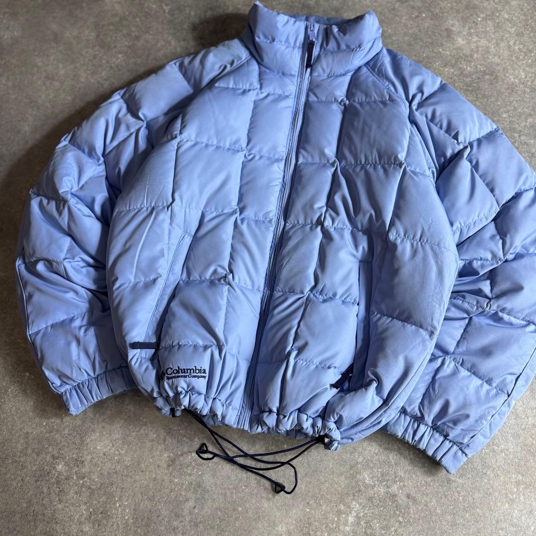 columbia short down jacket 水色 日本未発売モデル