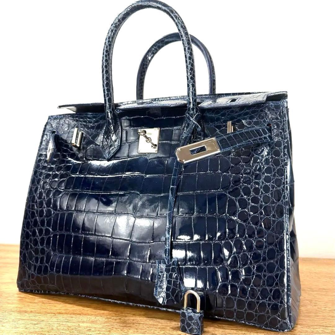 ママ様後専用 美品 JRA公認 定68万 最高峰 クロコダイル ハンドバッグ