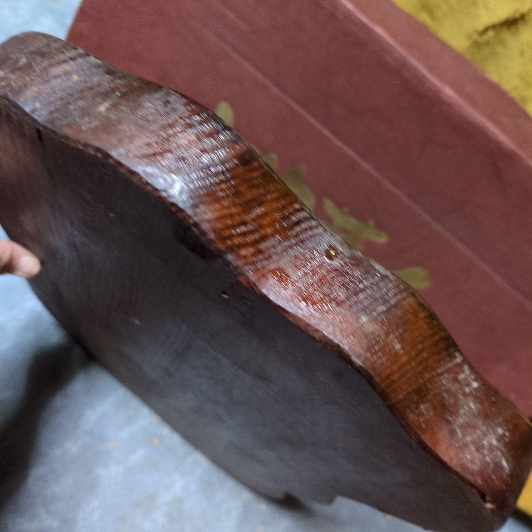 木製 花瓶台 波形デザイン 箱付き