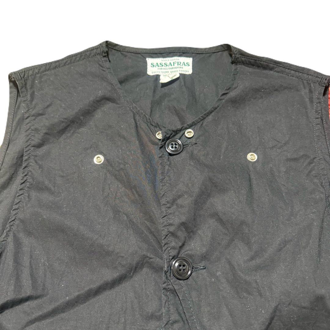SASSAFRAS Whole Hole Vest Lサイズ 黒
