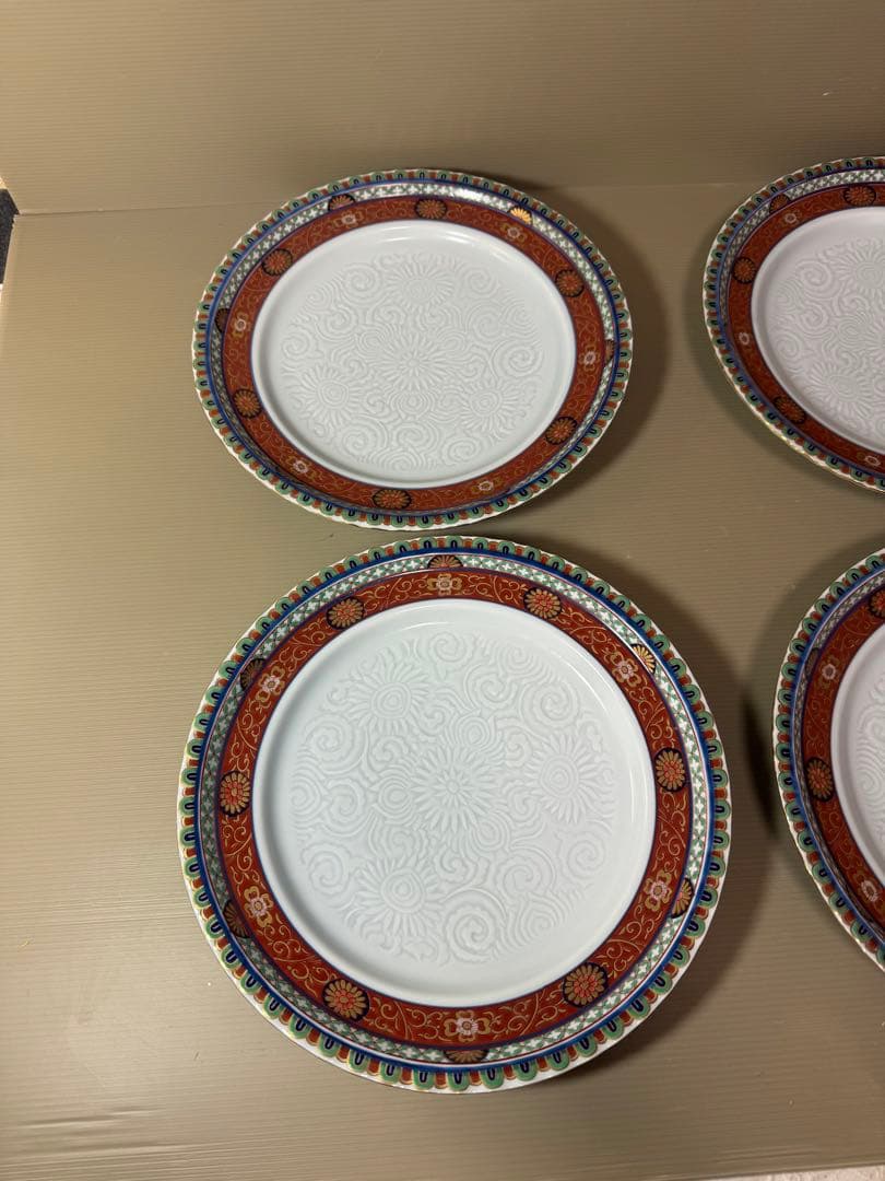 2812 林九郎窯　大皿　5客　27cm 未使用