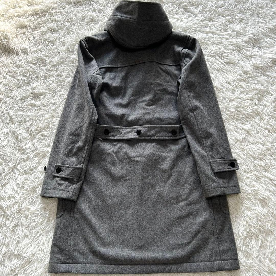 バーバリーブラックレーベル　ダッフルコート　カシミヤ混　裏地キルティング　グレー