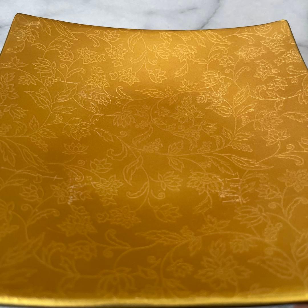 STUDIO 010 Ninja 21cmスクエアプレート ゴールド4枚　未使用