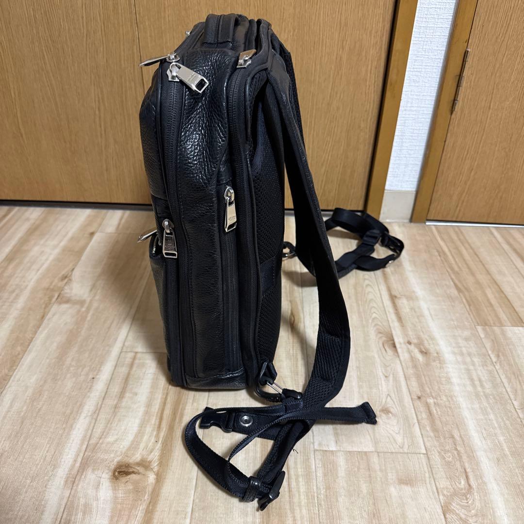 ultima TOKYO／メンズ リュック／本革 シボ革 2Way 黒