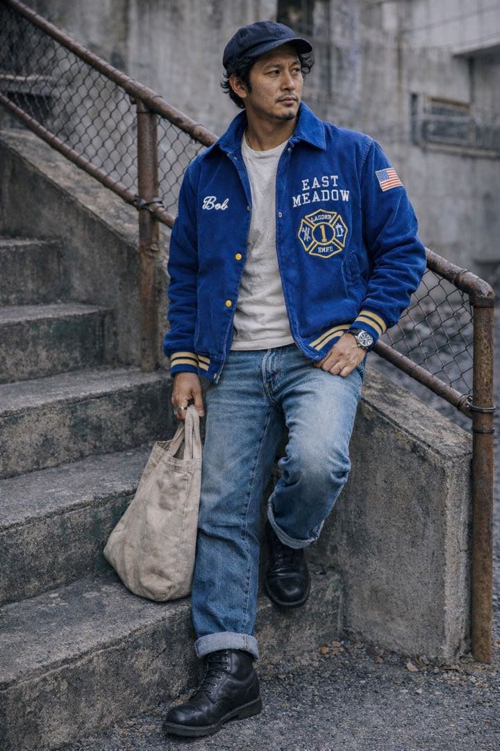 さ*き様 ヴィンテージ 古着 RENNOC スタジャン コーデュロイ USA製