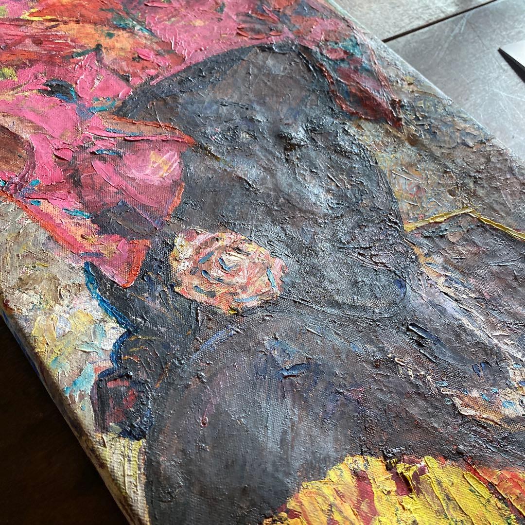 絵画　アート　美術作品　アフリカの女性