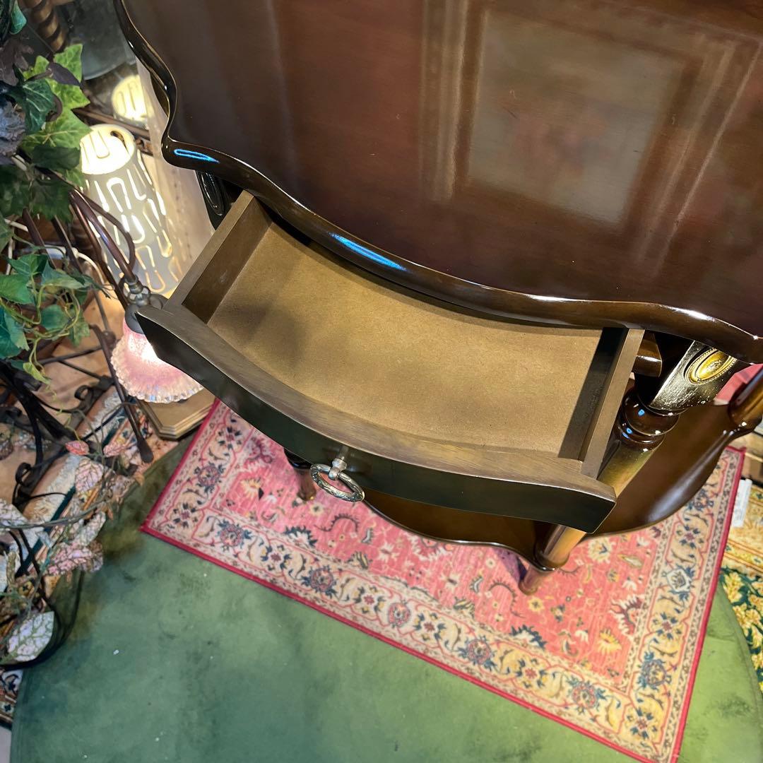 アンティークPT ハーフラウンドアクセントコンソールキャビネット