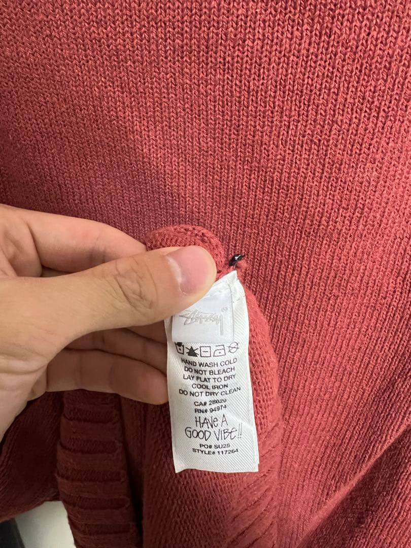 トップス STUSSY COLORBLOCKED RAGLAN KNIT CREW L