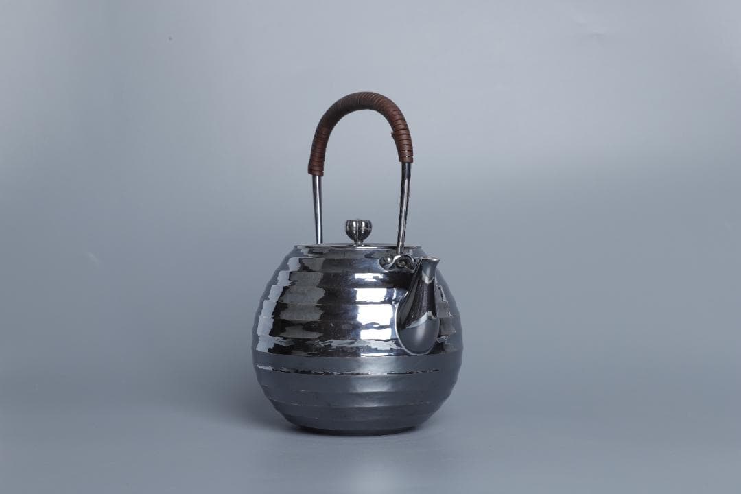 純銀製 芋頭瓶 湯沸 銀瓶 煎茶道具
