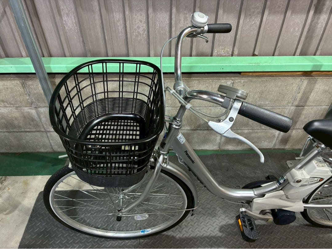 №6960 電動自転車 パナソニック　ビビ26 26インチ　シルバー　変速無し