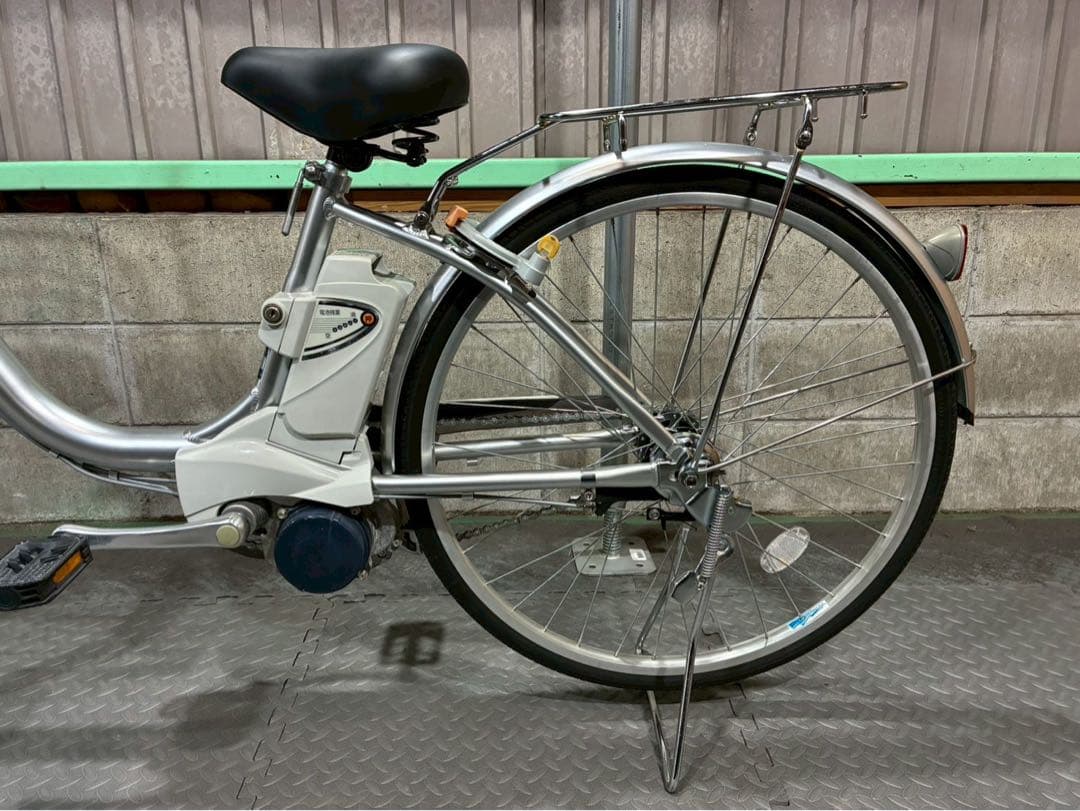 №6960 電動自転車 パナソニック　ビビ26 26インチ　シルバー　変速無し