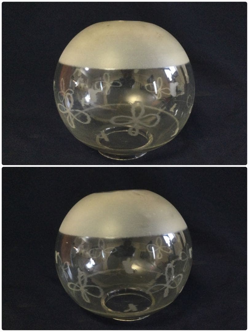 大正レトロ オイルランプ 竹筒台 座敷ランプ 丸ホヤ M