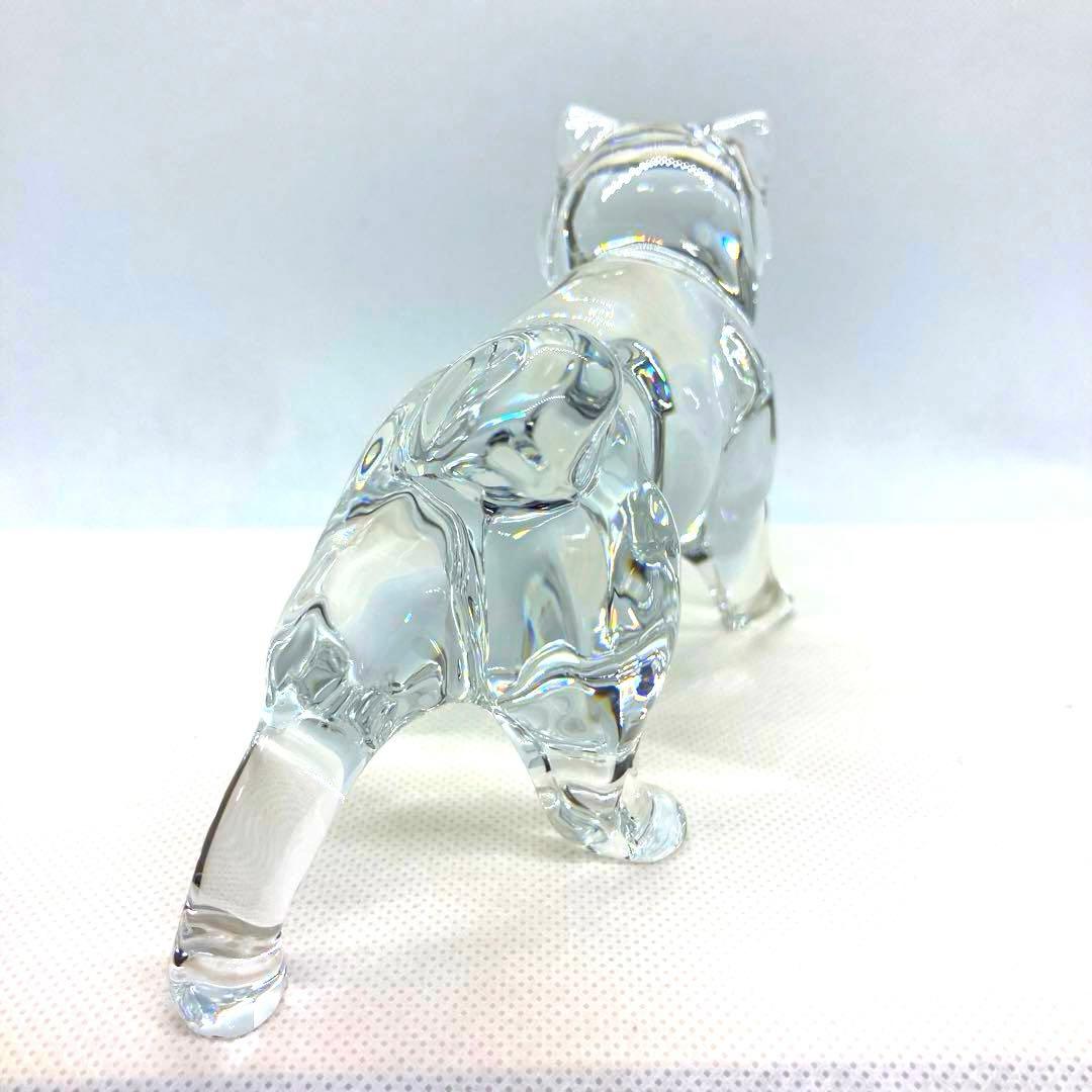 Baccarat バカラ　犬の置物 秋田犬　クリスタルガラス