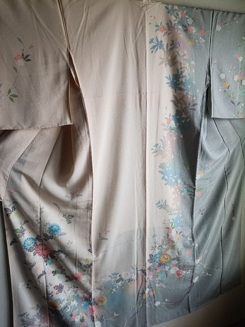 京加賀友禅訪問着 たたき模様 ろうけつ染め分け 光月の落款入り 美品 26B4