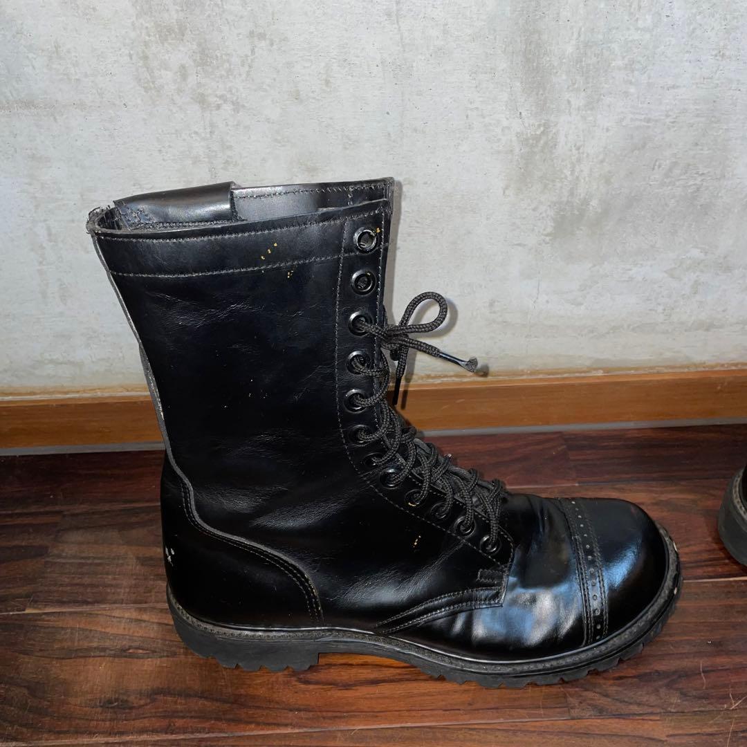 ビンテージ　キャロライナ　コンバットブーツ　サイドジップ