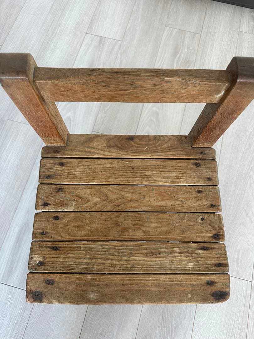 小学校ヴィンテージ 椅子アンティーク　ムチャチャkeikiii 木製アッシュペー