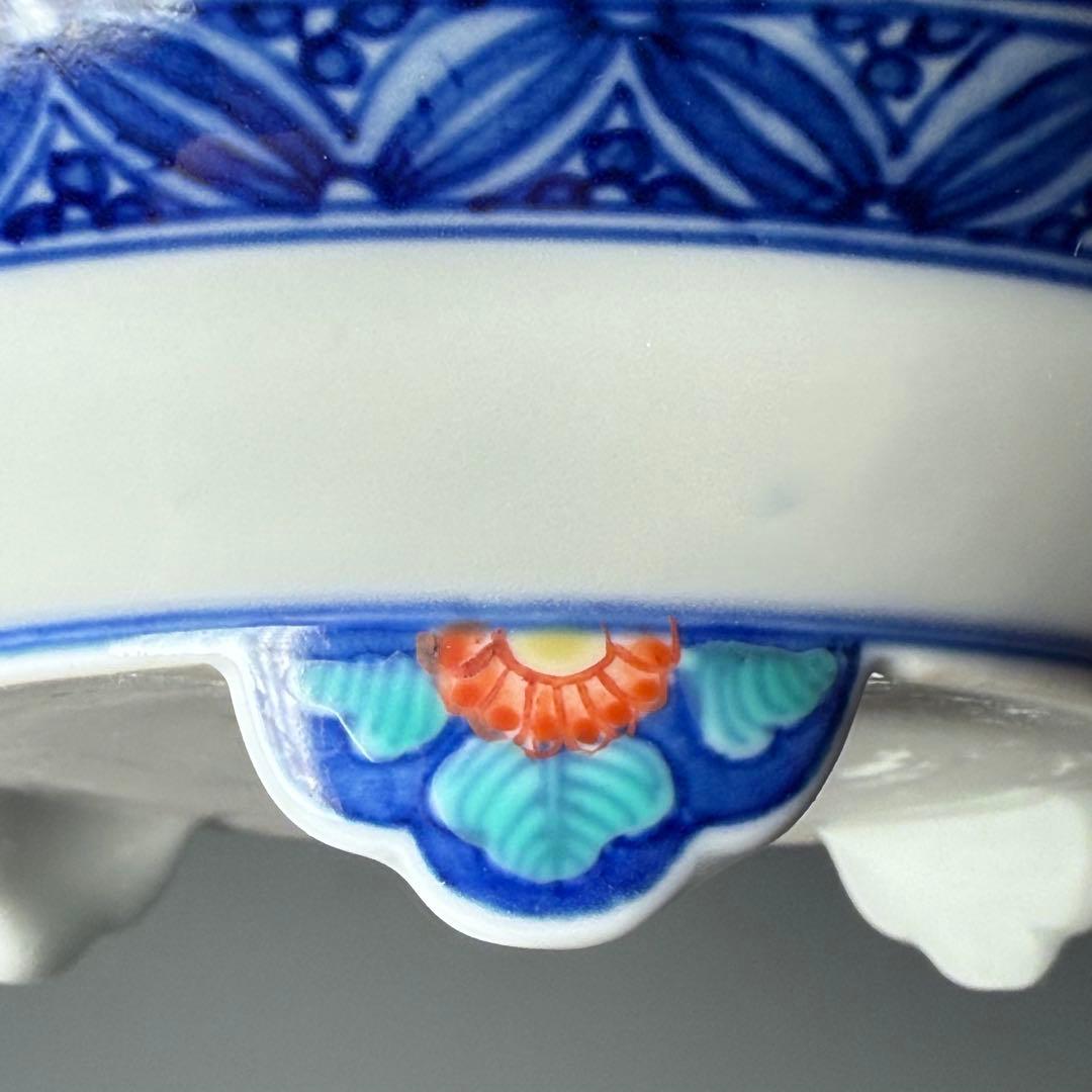 人間国宝　十三代　酒井田柿右衛門　染錦龍地文　七宝文　香炉　共箱　高級ライン