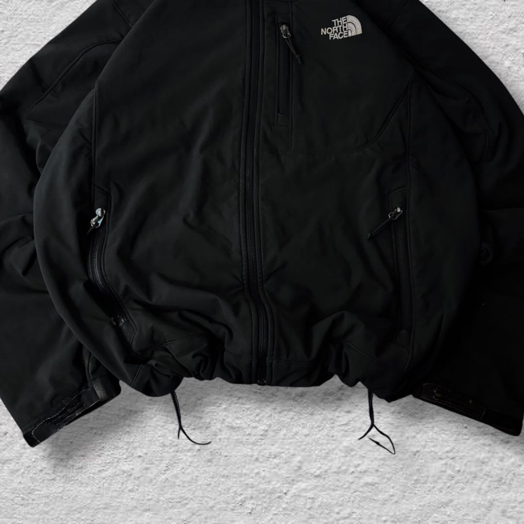 ノースフェイスソフトシェルジャケット90sブラックvintage古着USA規格