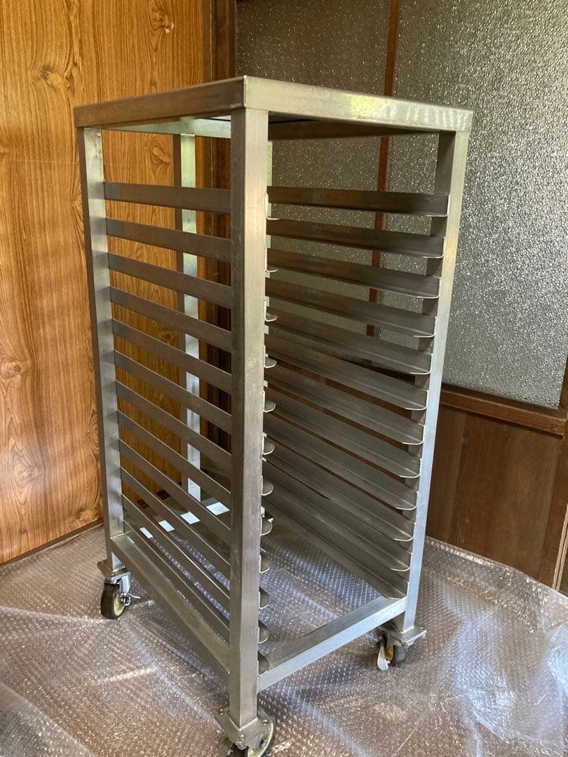 業務用トレイラック パンラック　キャスター付き　ベイキング天板ラック　12段