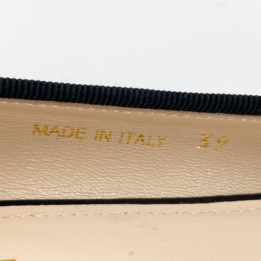 極美品　正規品　プラダ　フラットシューズ　バレリーナ　リボン　25㎝相当