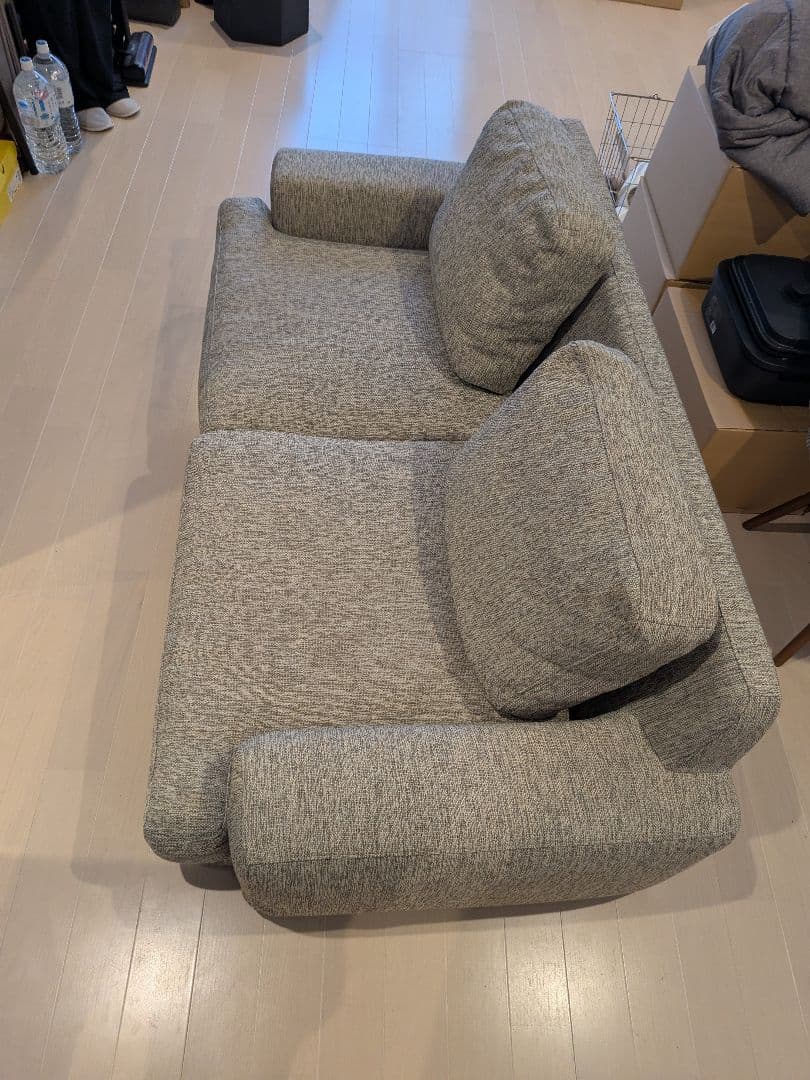 unico GREIGソファ（たのメル便発送） 2.5シーター