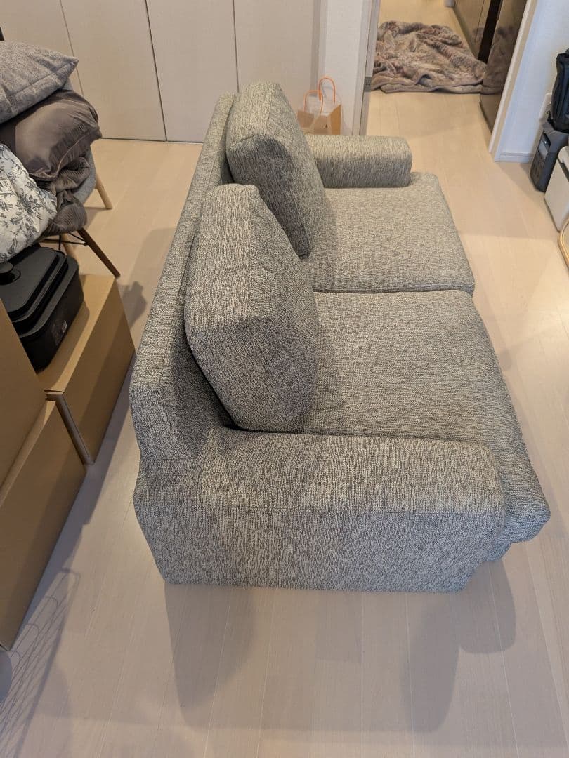 unico GREIGソファ（たのメル便発送） 2.5シーター