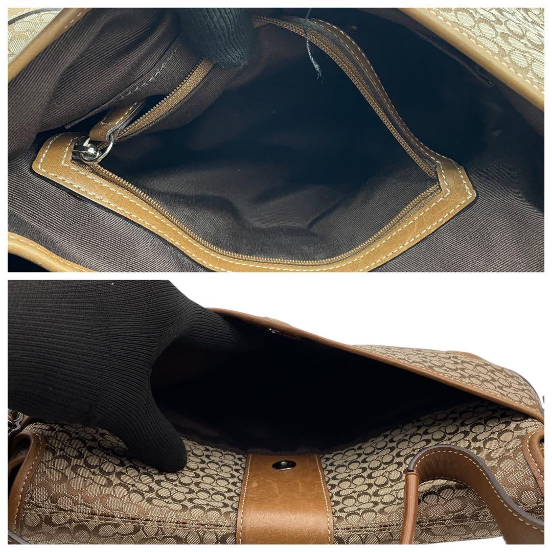 コーチ キャンバス ショルダーバッグ ワンショルダー ブラウン ソーホー