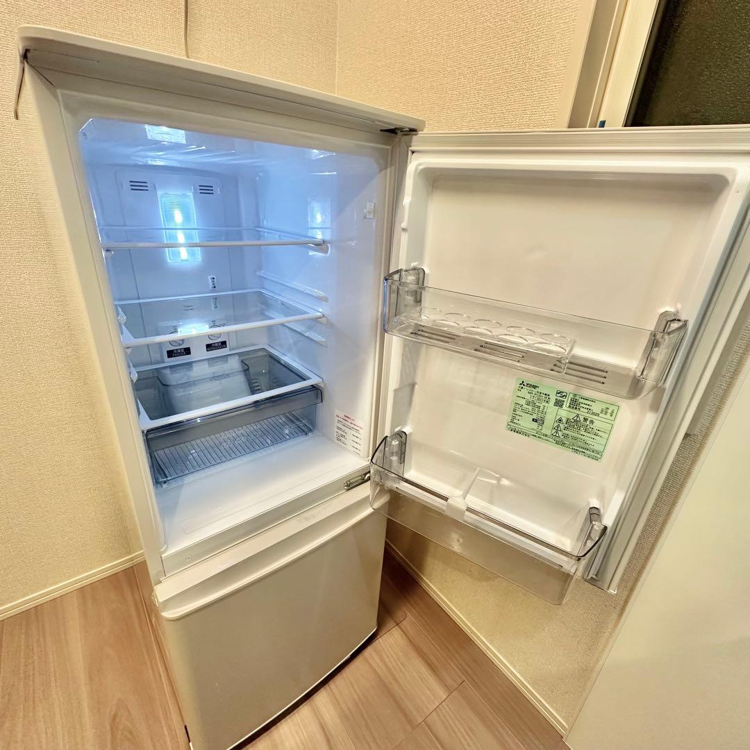 三菱電機 冷蔵庫 MR-P15H-W 146L 2ドア 右開き