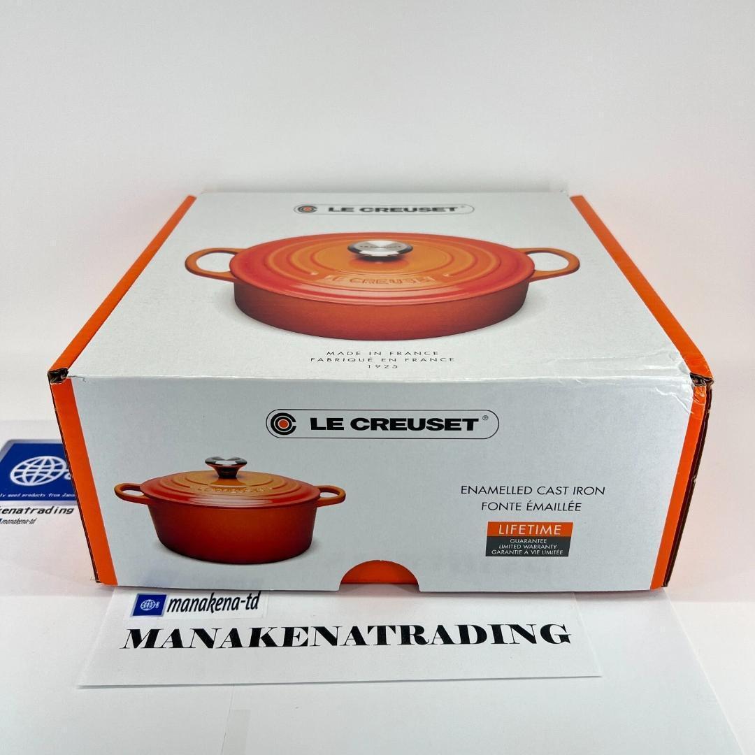 ル・クルーゼ　ココットロンド 22cm フィグ　ゴールドノブ　新品