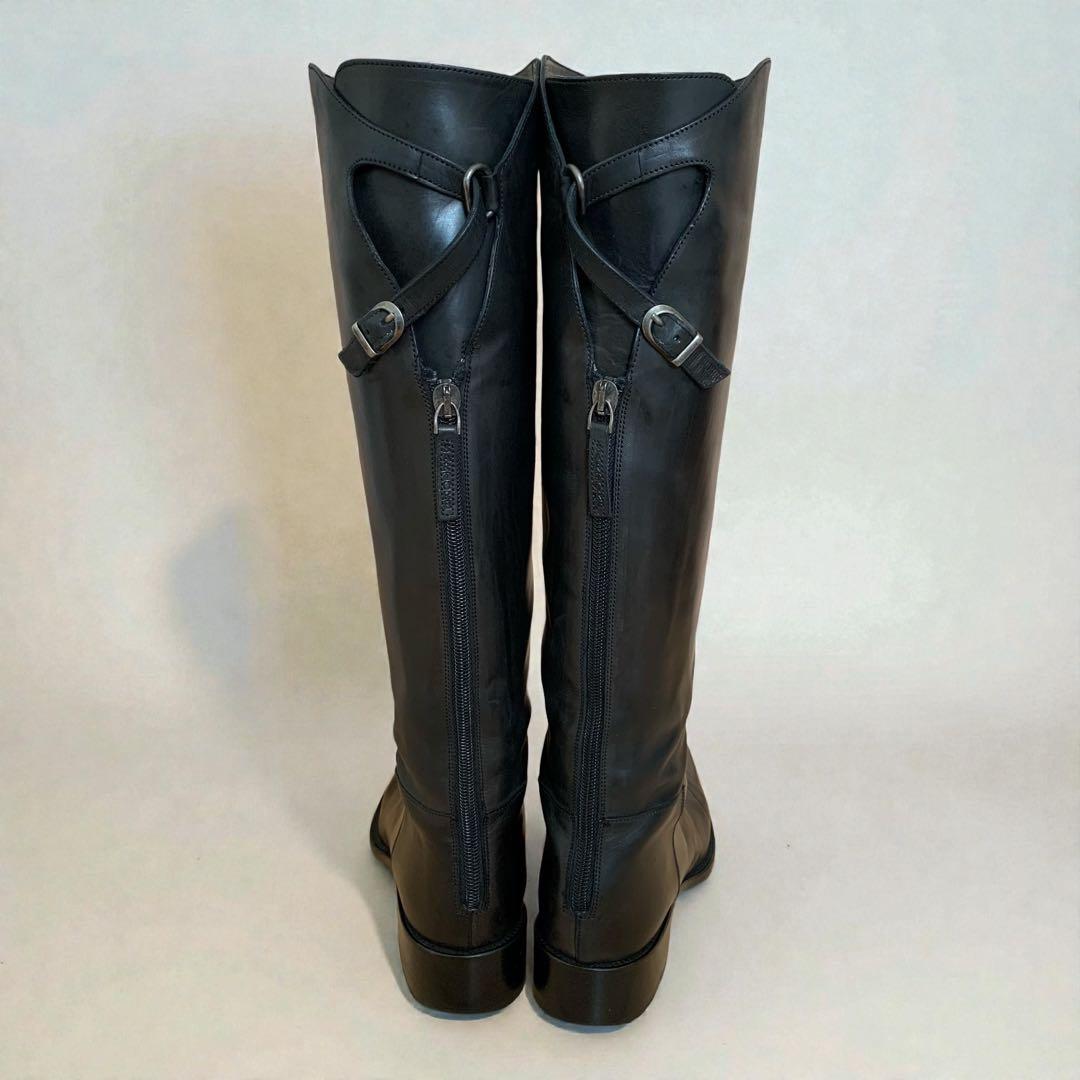 SARTORE サルトル　シングルバッグベルト　ジョッキーブーツ　ブラック