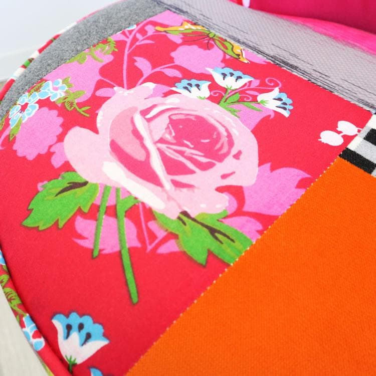 パッチワークチェア カラフルピンク