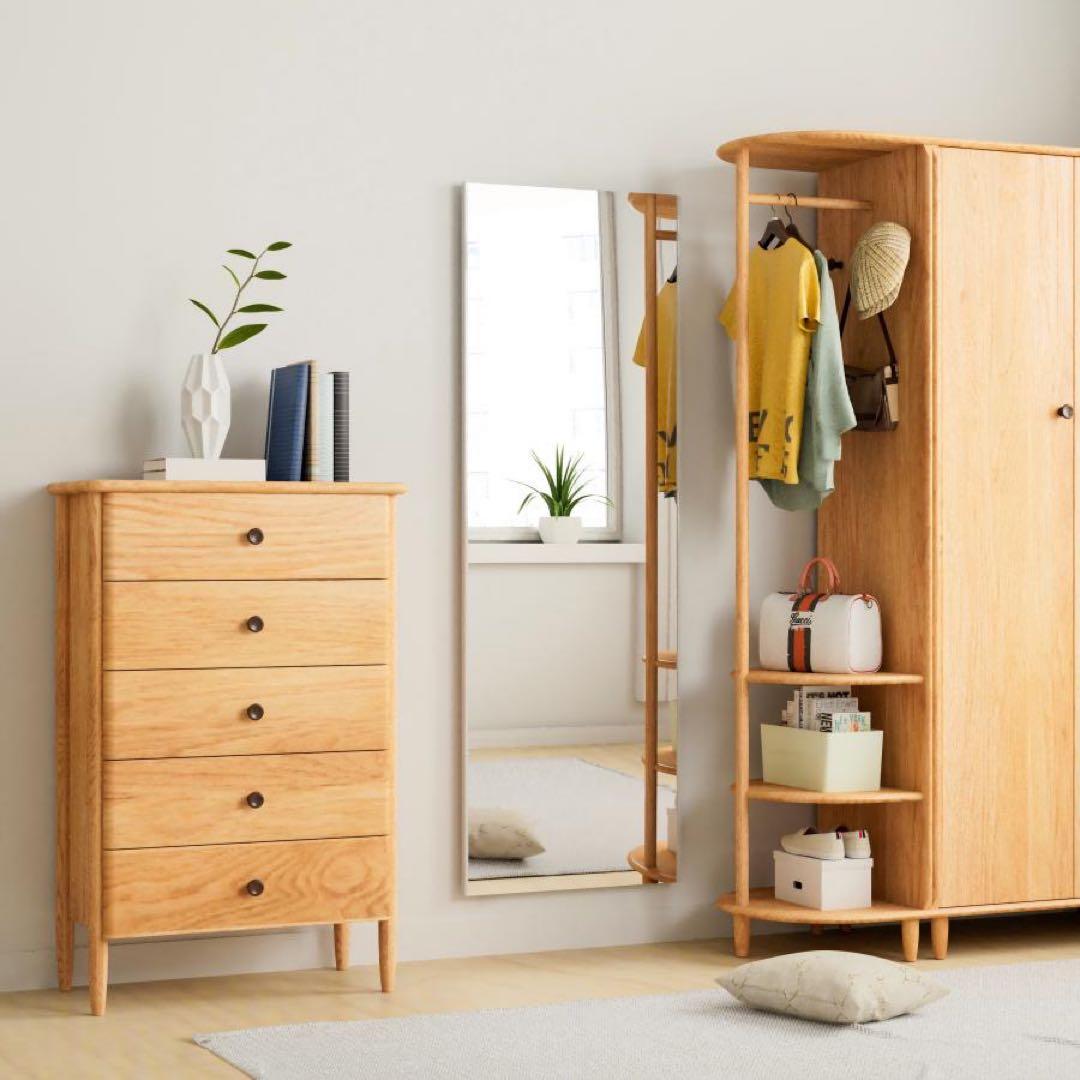 【新品】白 壁掛け 姿見ミラー 全身鏡 40x145cm 防災 地震対策