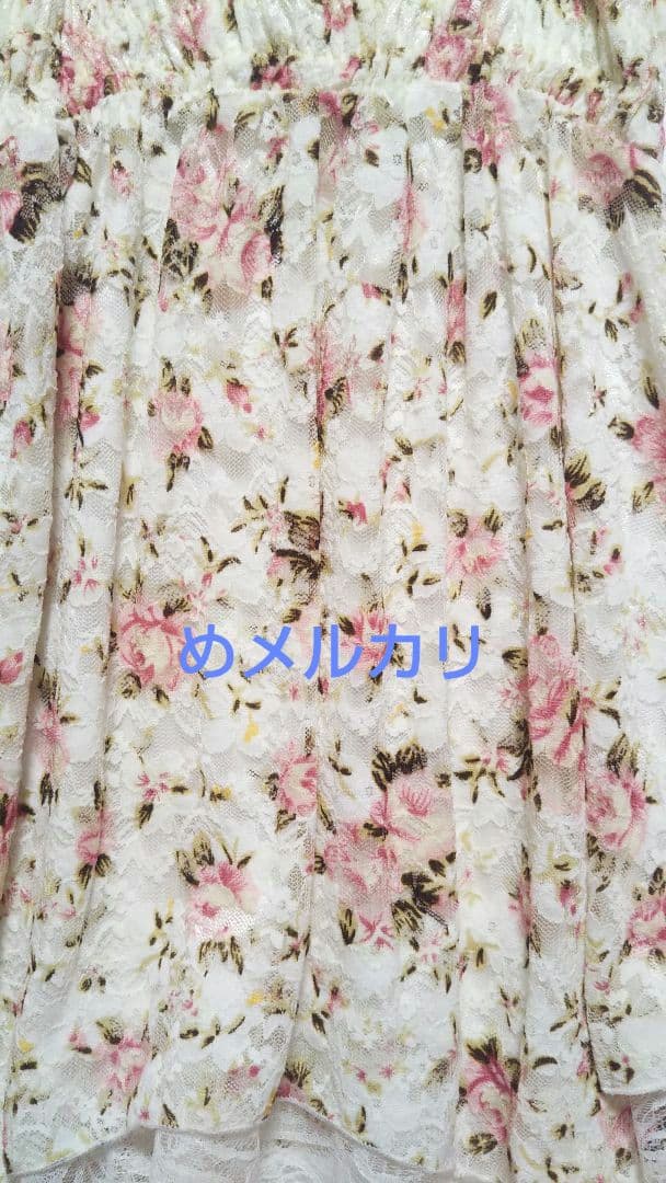 LIZ LISA リズリサ 花柄 ビッグリボン キャミソール チュニック 白