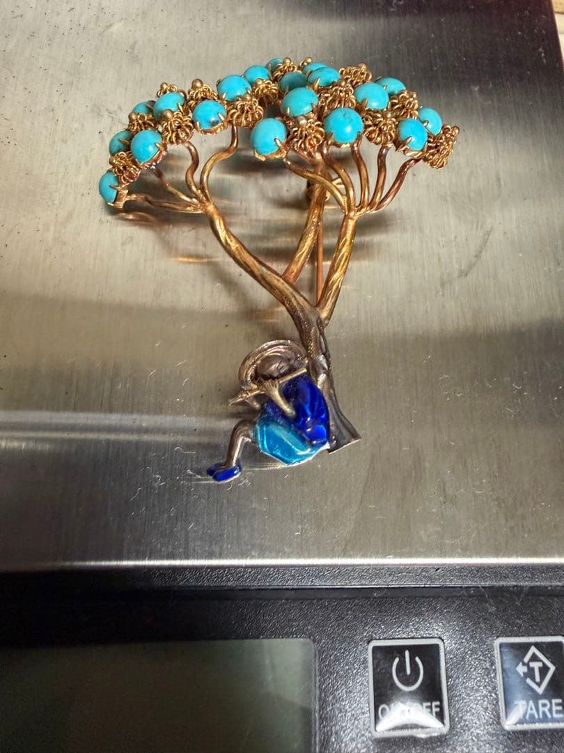 rococoさん専用 K14 金 ブローチ 刻印あり