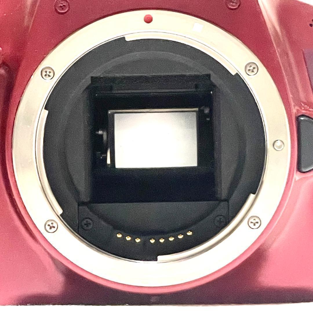 映える赤❣️ Canon EOS Kiss X50 IS II レンズ 初心者◎