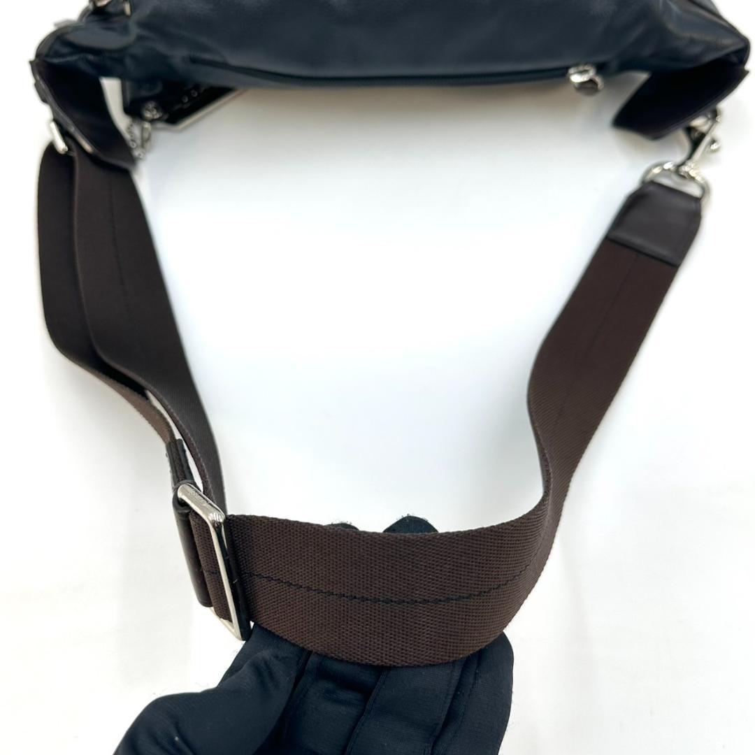 COACH コーチ トンプソン ボディバッグ スリングバッグ シボ革 ロゴ型押し