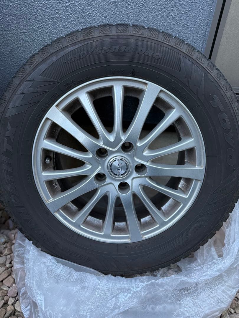 スタッドレス&アルミホイル4本セット アルファード装着 16インチ