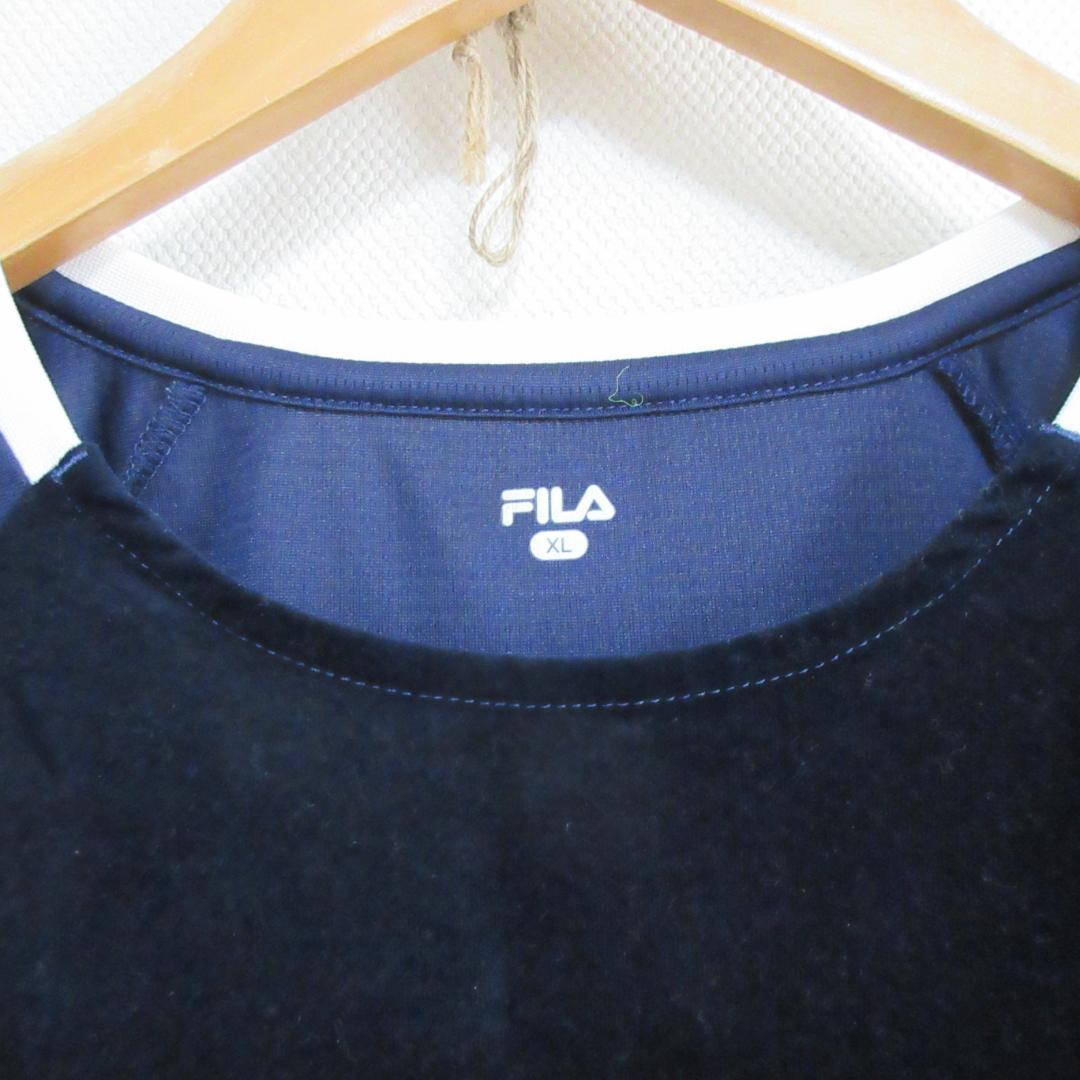 美品　FILA テニスウェアセット ネイビー/ワイン　XLサイズ