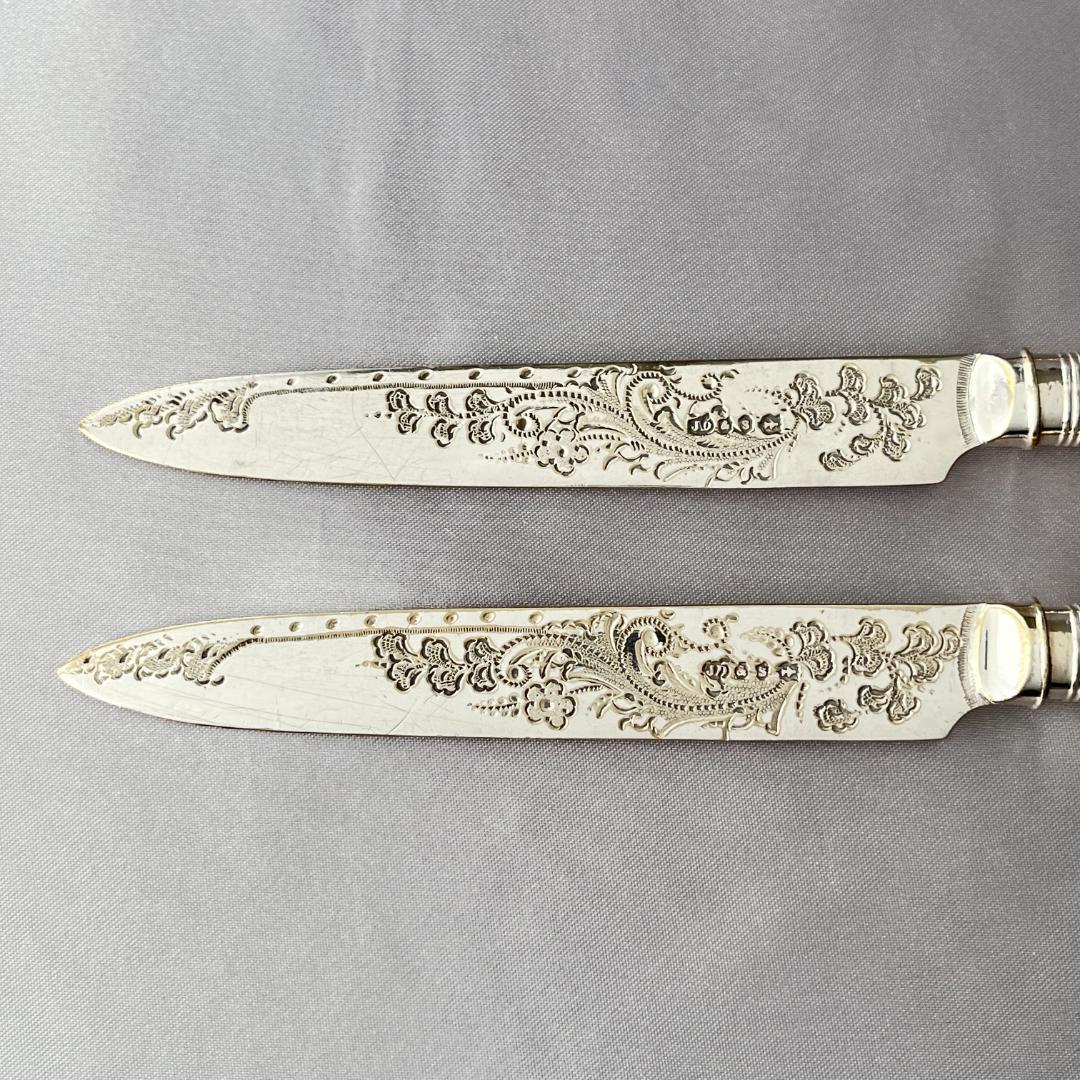 【James Deakin & Sons 】【純銀継手 / 白蝶貝】ティーナイフ