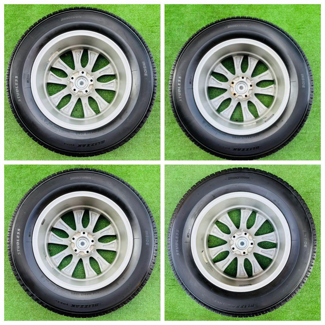 超美品ブリヂストン バルミナ アルミホイール 17インチ ブリザック タイヤ付き