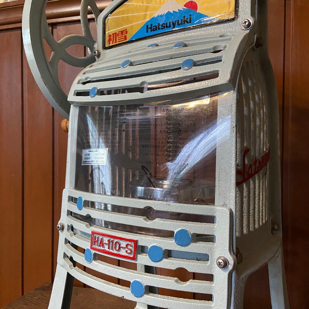 昭和レトロ　かき氷機　初雪　カフェ　喫茶店　出店　屋台　イベントにも　取説付き