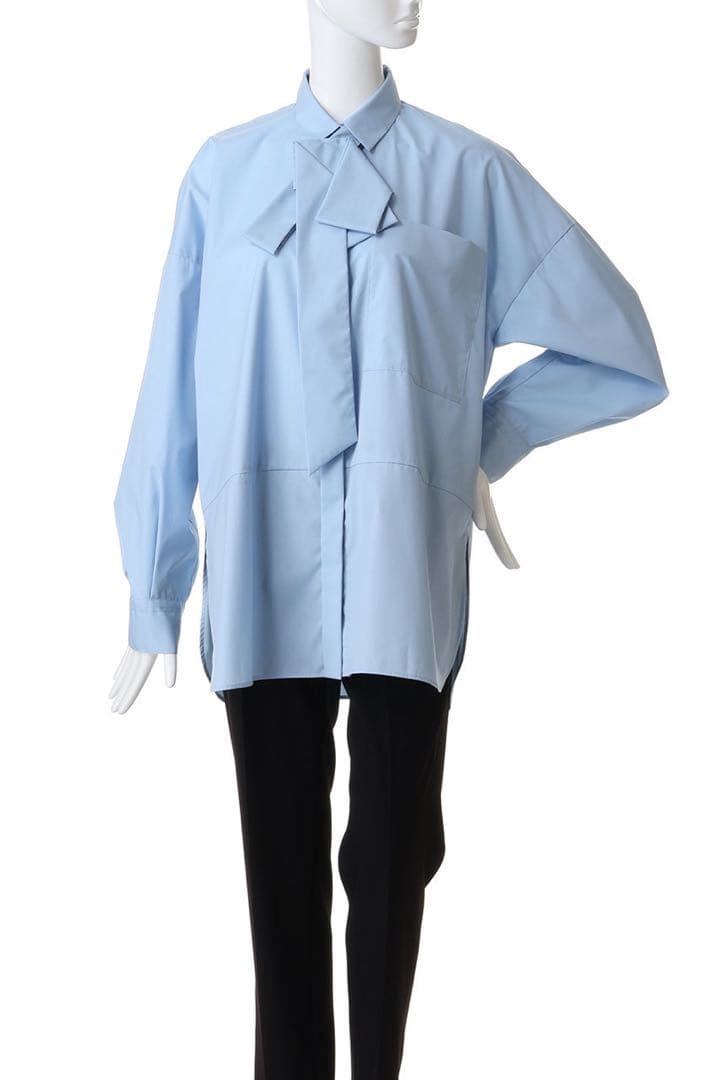 トップス ENFOLD ASYMMETRY BOW-TIE SHIRT