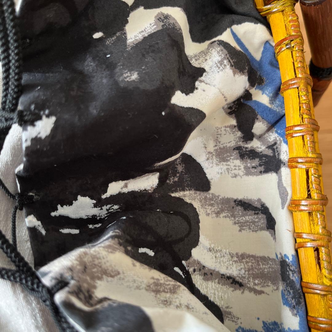 竹籠バッグ黄色