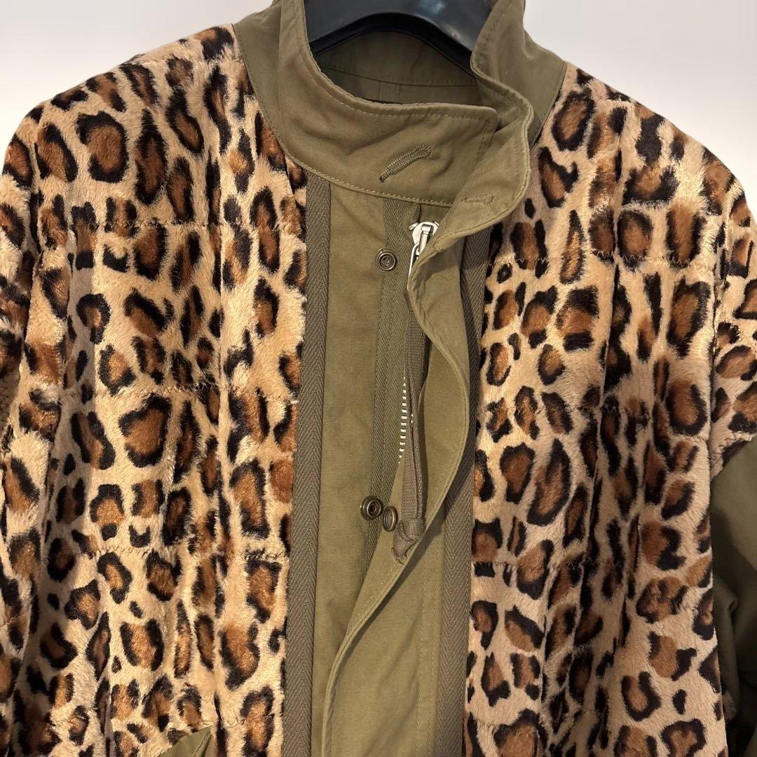 JUNYAWATANABE ヒョウ柄モッズコート　2022AW xs